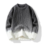 Cable Knit Gradient Wool Sweater