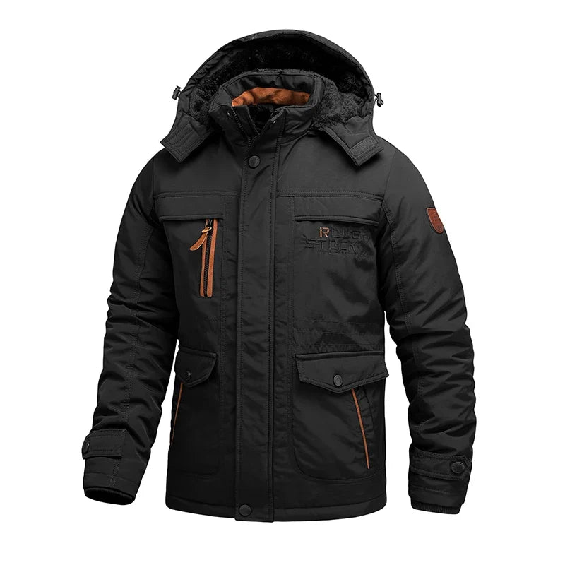 Adjustable Hood Insulated Winter Jacket