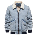 Fleece Lined Rugged Denim Jacket
