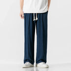 Woven Drawstring Linen Sweatpants