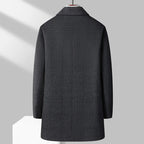 Plaid Turn-Down Collar Wool Coat