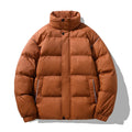 High Collar Textured Puffer Jacket