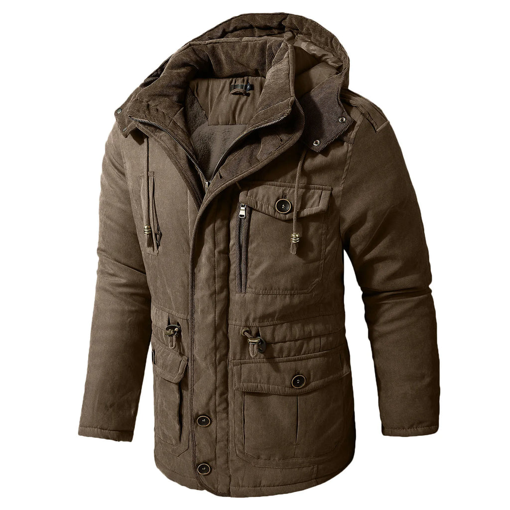 Fleece-Lined Adjustable Hood Parka