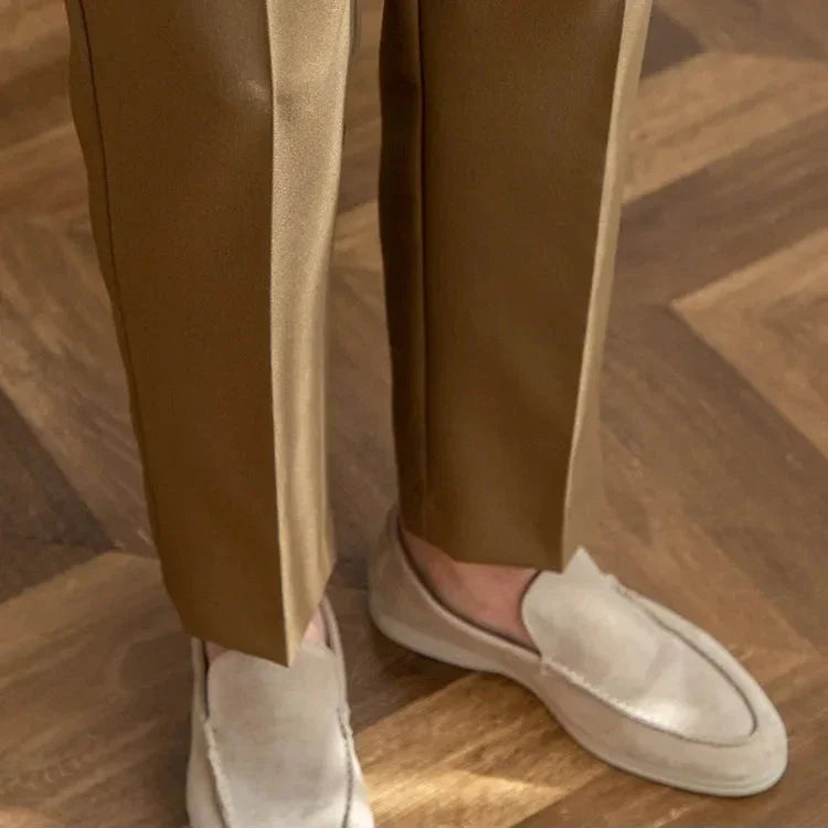 Straight Leg High Waist Trousers
