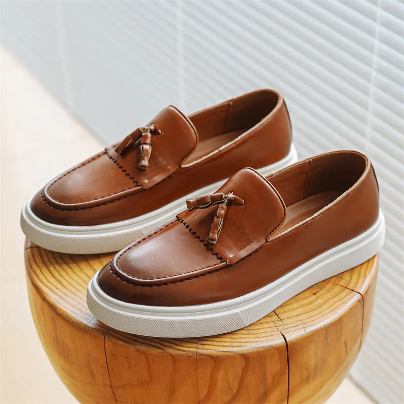 Tassel Leather Loafers