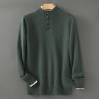 Brushed Wool Button Placket Sweater