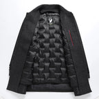 Plaid Turn-Down Collar Wool Coat