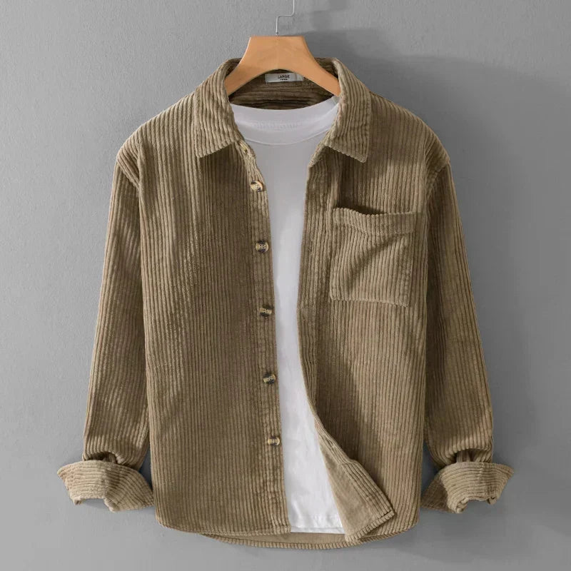 Corduroy Overshirt with Chest Pockets