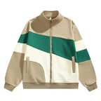 Colorblock Wool-Blend Track Jacket