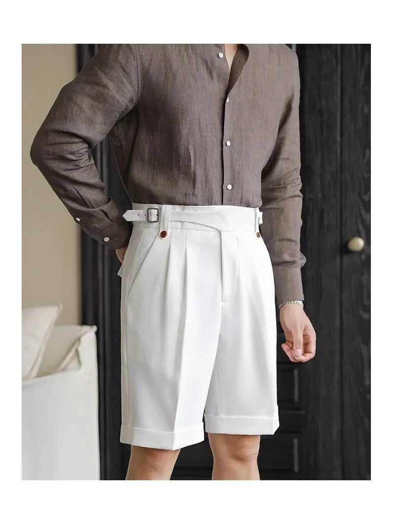 Relaxed Straight Cotton Shorts