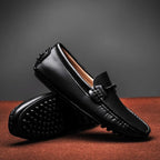 Real Leather Slip-On Moccasins