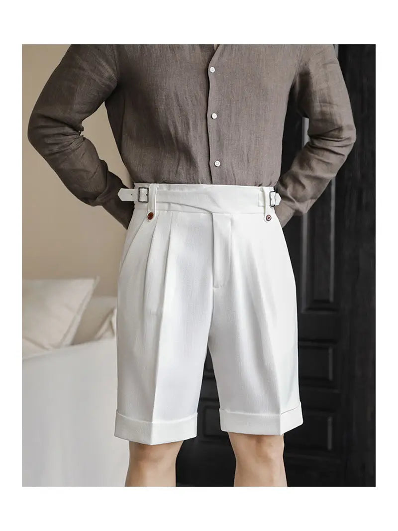 Relaxed Straight Cotton Shorts