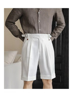Relaxed Straight Cotton Shorts