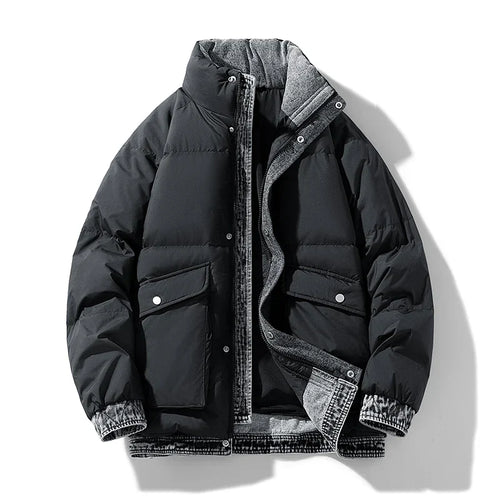 90% Down Filled Denim Puffer Jacket