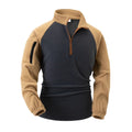 Two-Tone Stand Collar Fleece Pullover