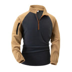 Two-Tone Stand Collar Fleece Pullover