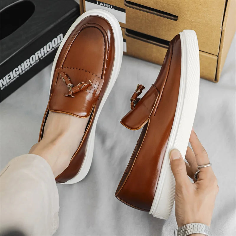 Tassel Leather Loafers