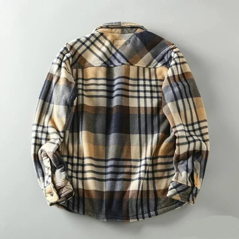 Plaid Sherpa-Lined Outdoor Jacket