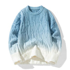 Cable Knit Gradient Wool Sweater