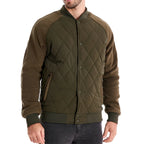 Wool Blend Button-Up Fleece Bomber
