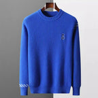 Embroidered Teddy Rib Knit Sweater