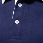 Contrast Collar Polo Sweatshirt