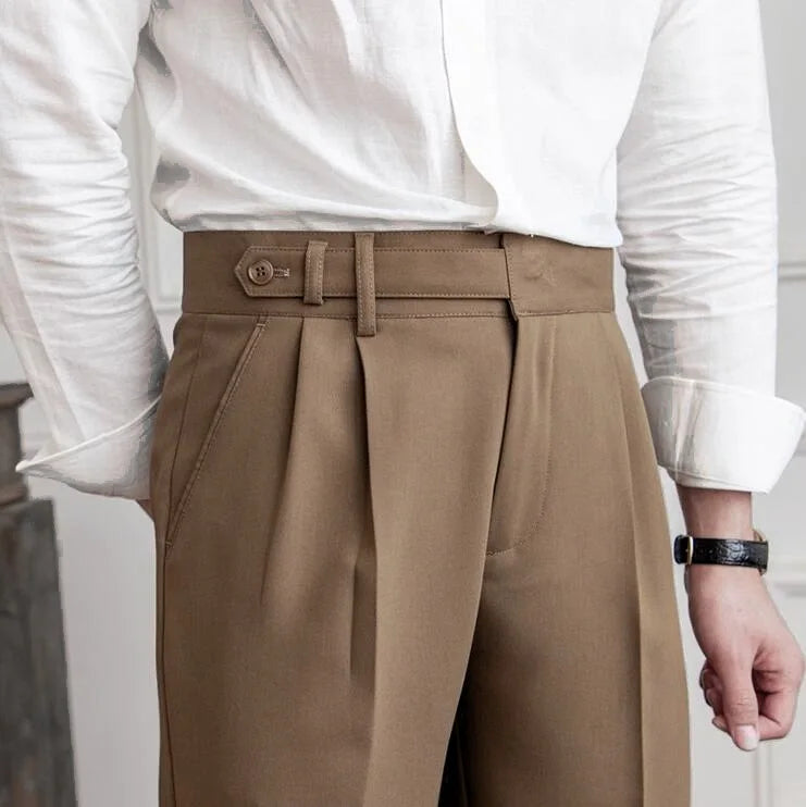 Straight Leg High Waist Trousers