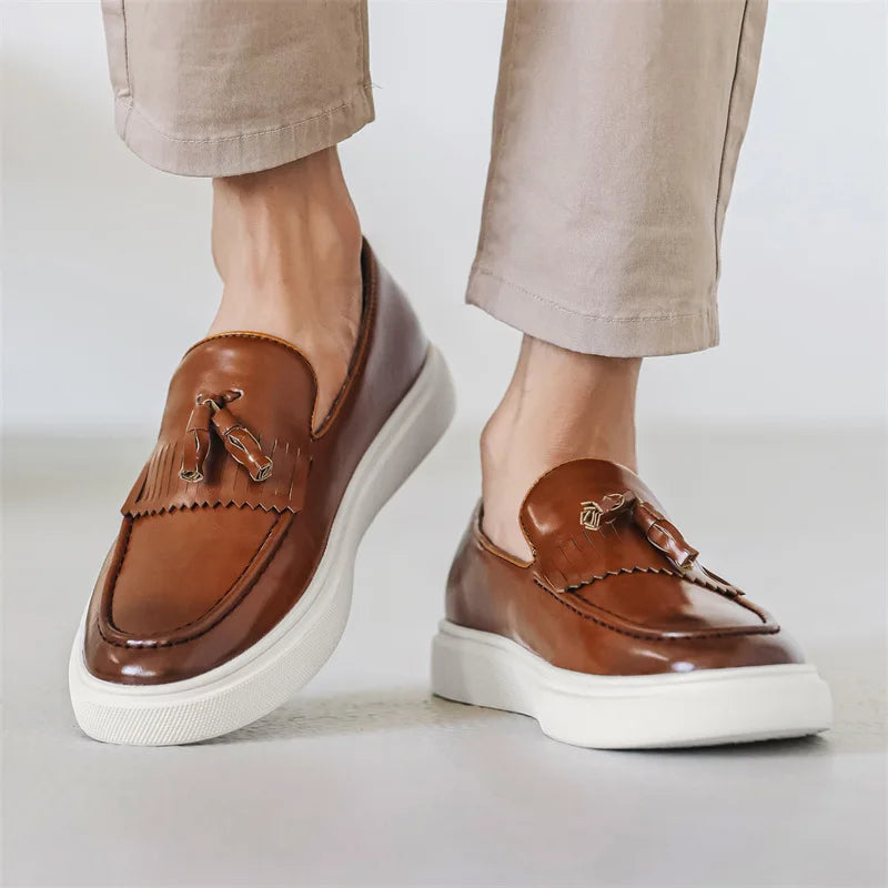 Tassel Leather Loafers