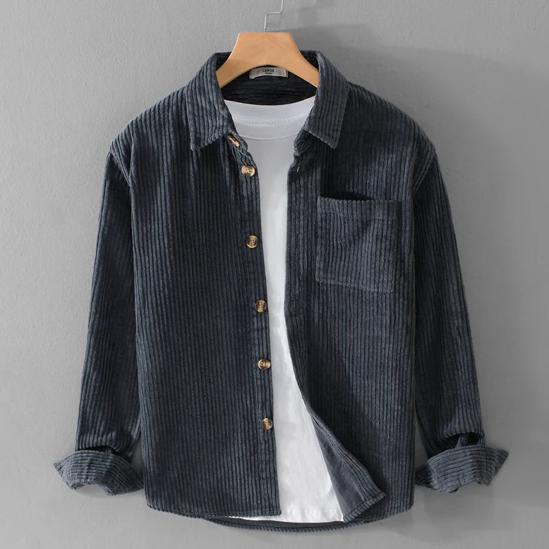 Corduroy Overshirt with Chest Pockets