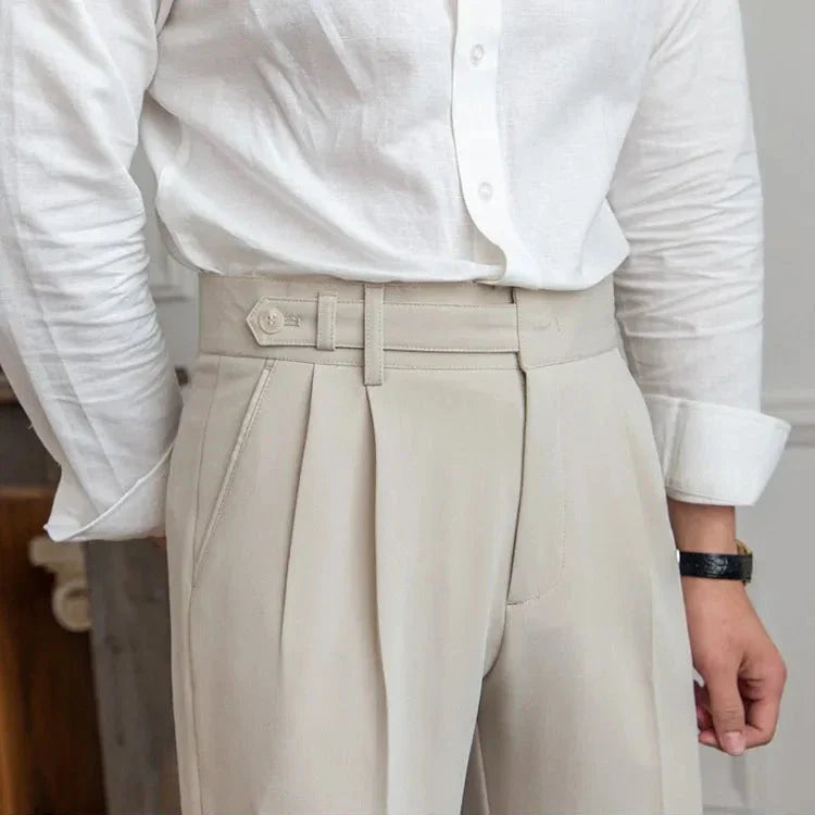 Straight Leg High Waist Trousers
