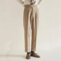 Pleated High Waist Dress Trousers