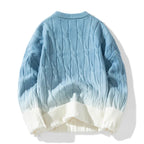 Cable Knit Gradient Wool Sweater