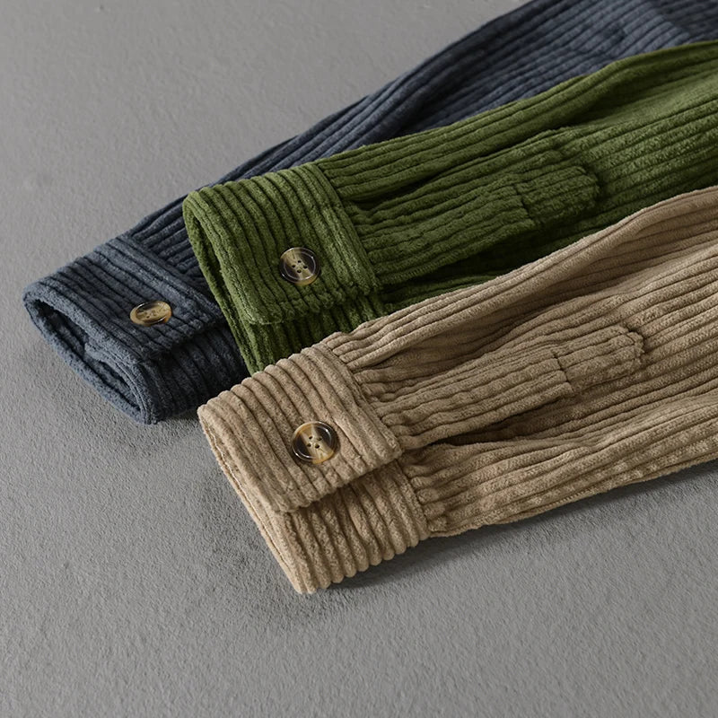 Corduroy Overshirt with Chest Pockets
