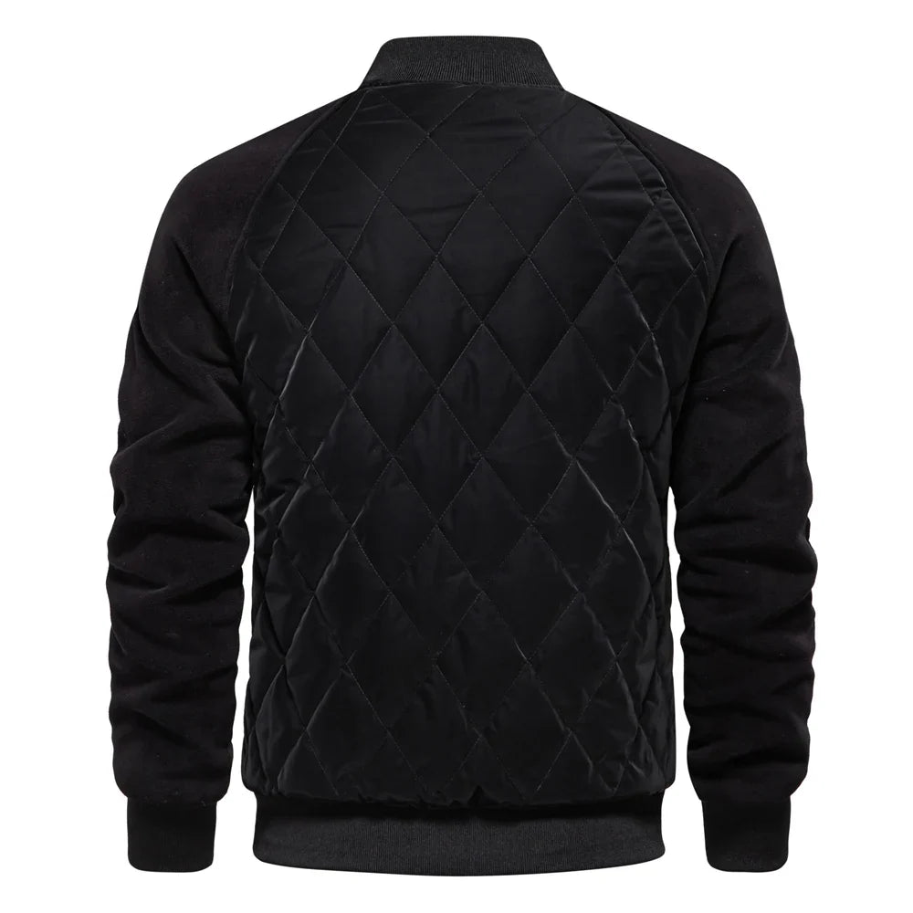 Wool Blend Button-Up Fleece Bomber