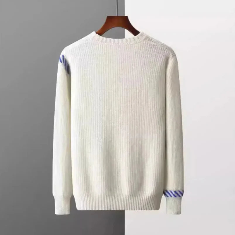Embroidered Teddy Rib Knit Sweater