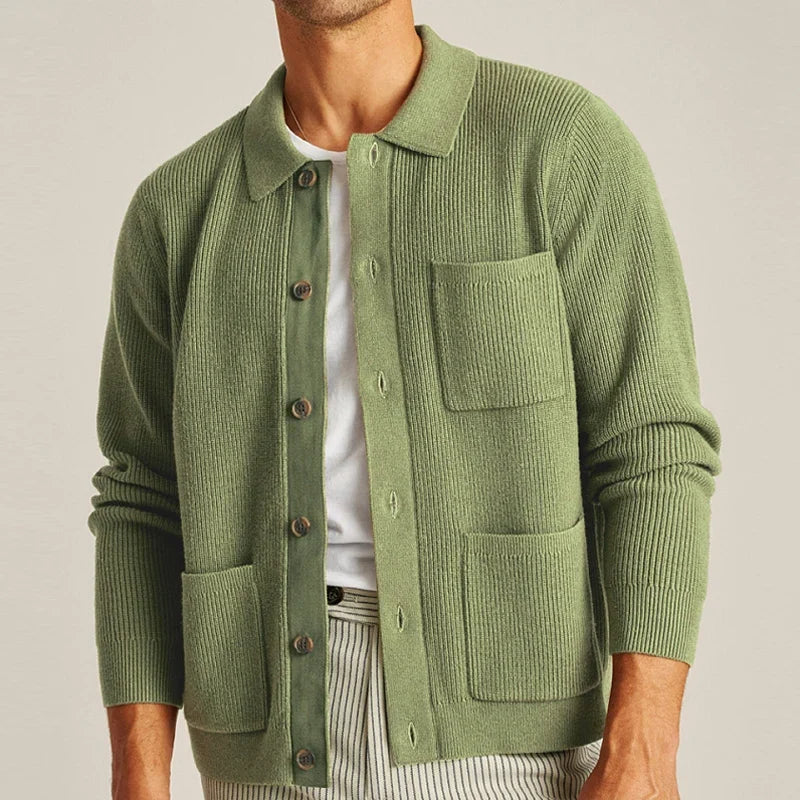 Olive Multi-Pocket Premium Wool Jacket