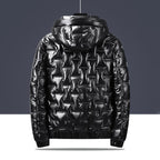Metallic Quilted Down Puffer Jacket