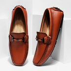 Real Leather Slip-On Moccasins
