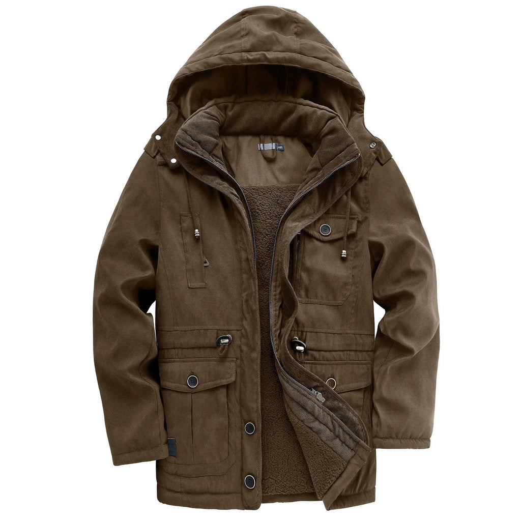 Fleece-Lined Adjustable Hood Parka