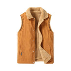 Fleece-Lined Button-Up Vest