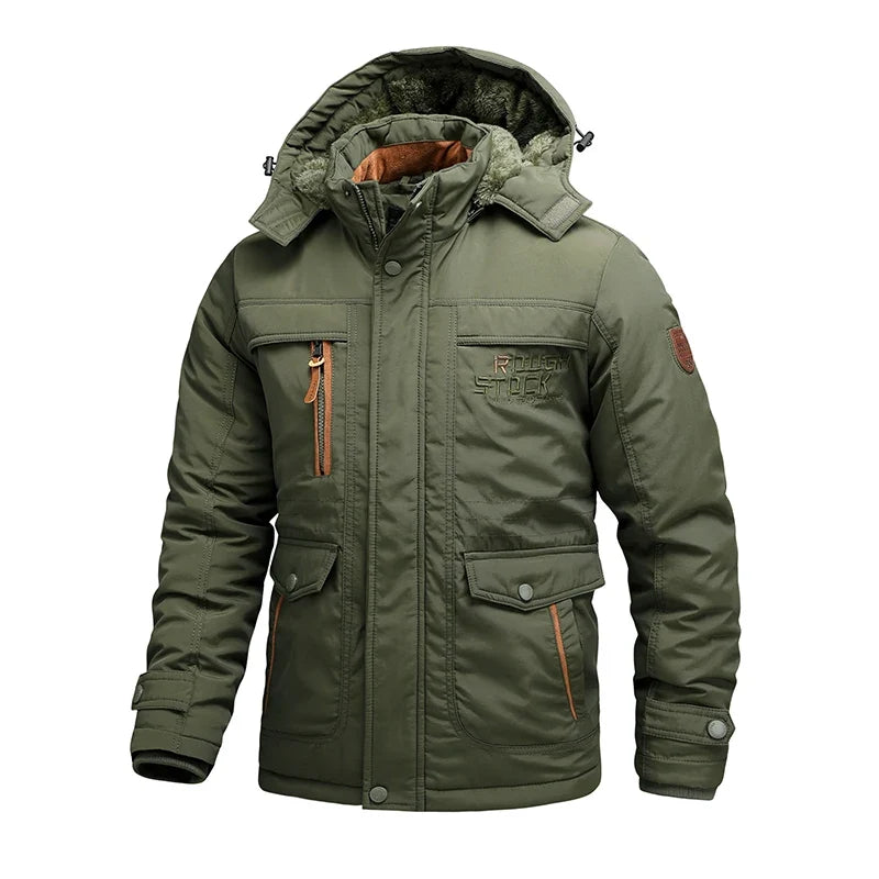 Adjustable Hood Insulated Winter Jacket