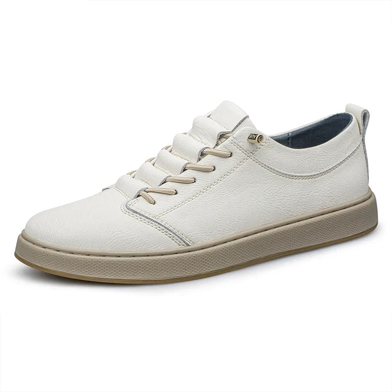 Classic Lace-Up Leather Sneakers