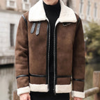 Buckle Collar Full-Zip Fleece Jacket