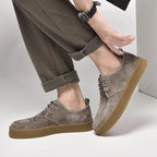 Cow Suede Cushioned Low Sneakers