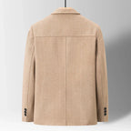 Herringbone Button-Up Wool Jacket
