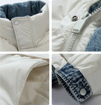 90% Down Filled Denim Puffer Jacket