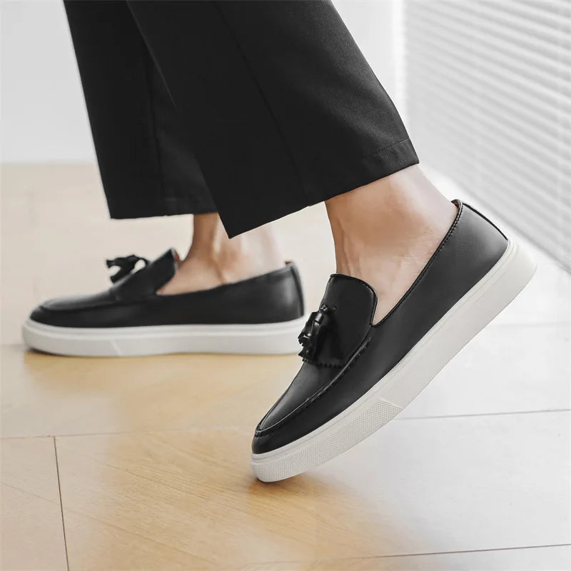 Tassel Leather Loafers
