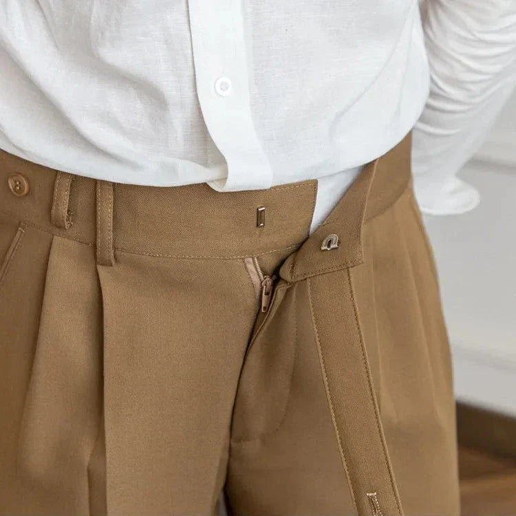 Straight Leg High Waist Trousers