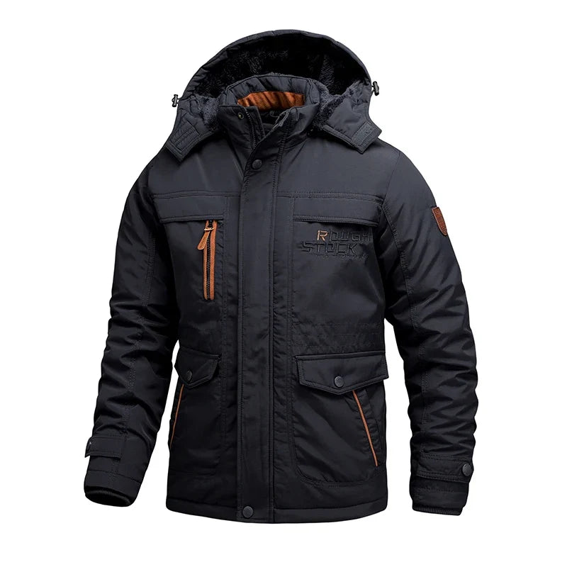 Adjustable Hood Insulated Winter Jacket