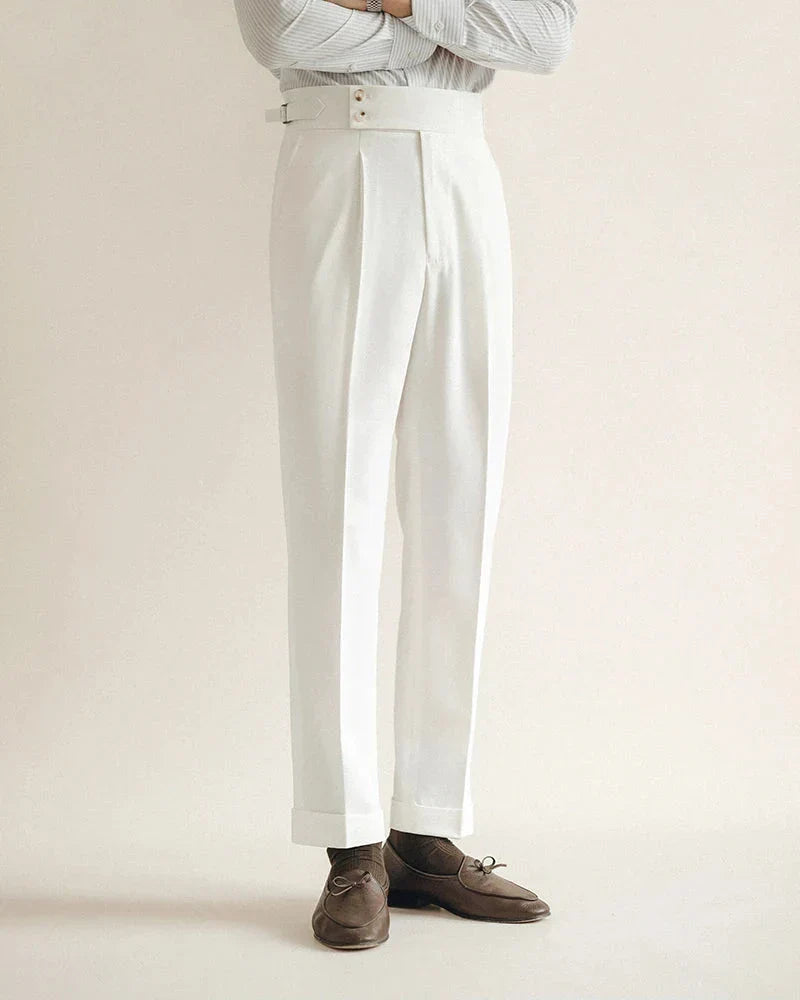 Pleated High Waist Dress Trousers